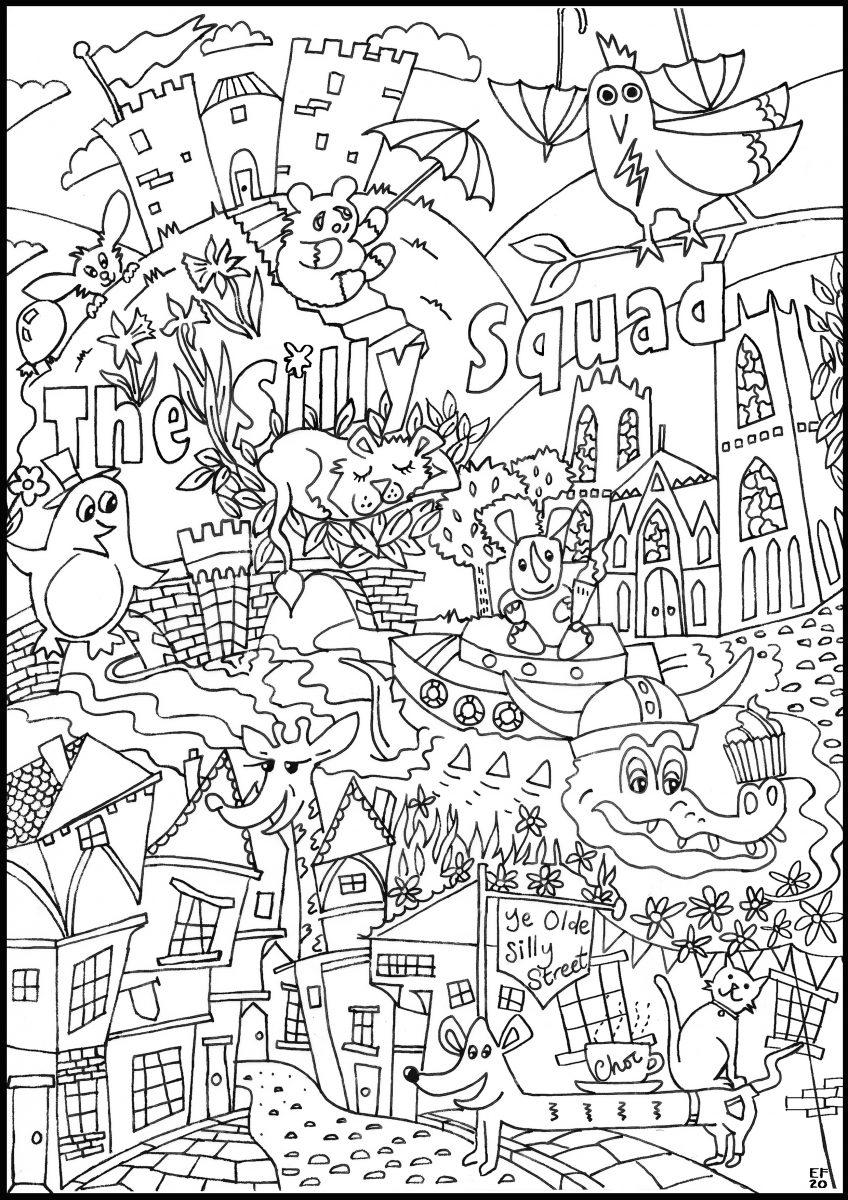 Silly Squad Colouring Sheet PDF