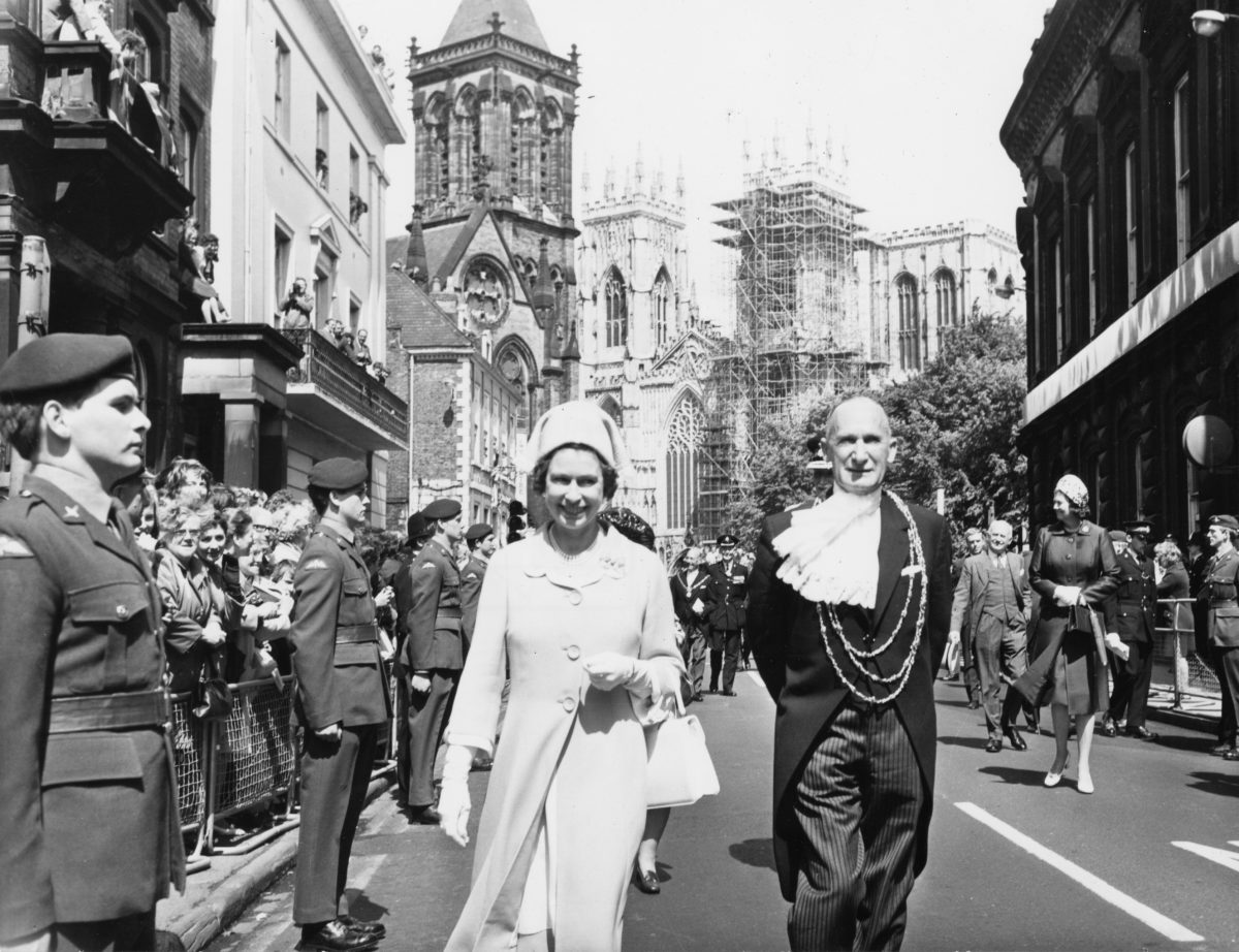 Queen Elizabeth II visits York in 1957.